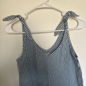 Faherty blue and white striped beach dress